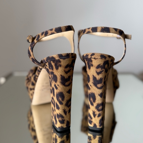 New JIMMY CHOO Heloise 120 Suede Sandal Leopard 39 $995 - Picture 5 of 10
